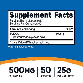 Foto 2 | Suplemento Nutricost Tudca Powder 25 G (ácido Tauroursodesoxicólico) - Venta Internacional.