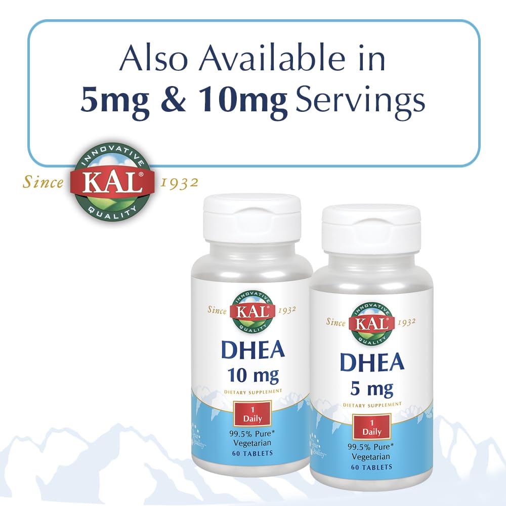 Foto 6 pulgar | Suplemento Kal Dhea En Tabletas Vegetarianas De 25 Mg, 60 Unidades - Venta Internacional.