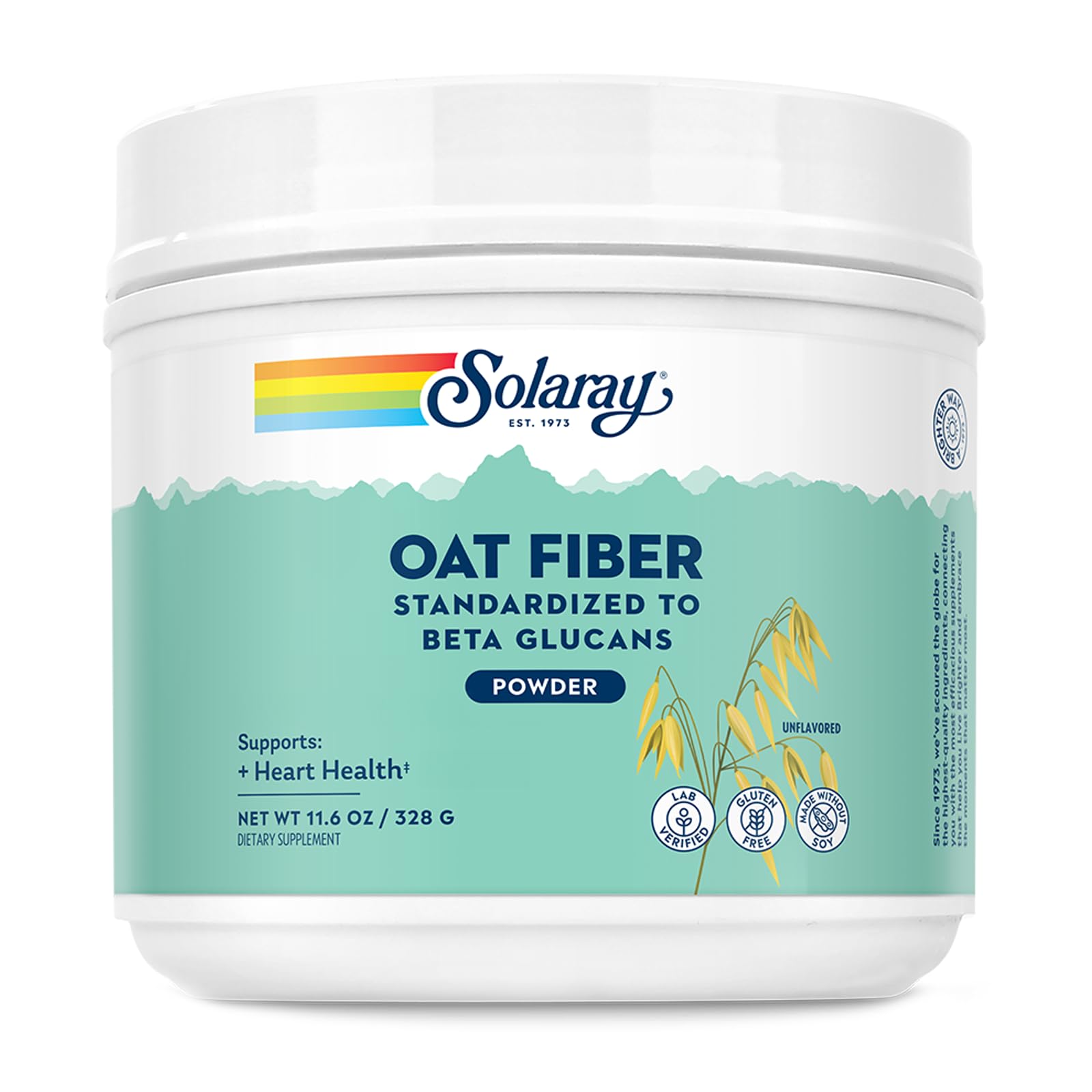 Foto 2 pulgar | Suplemento De Fibra Solaray Fibra De Avena 325 G Con Beta Glucanos - Venta Internacional.