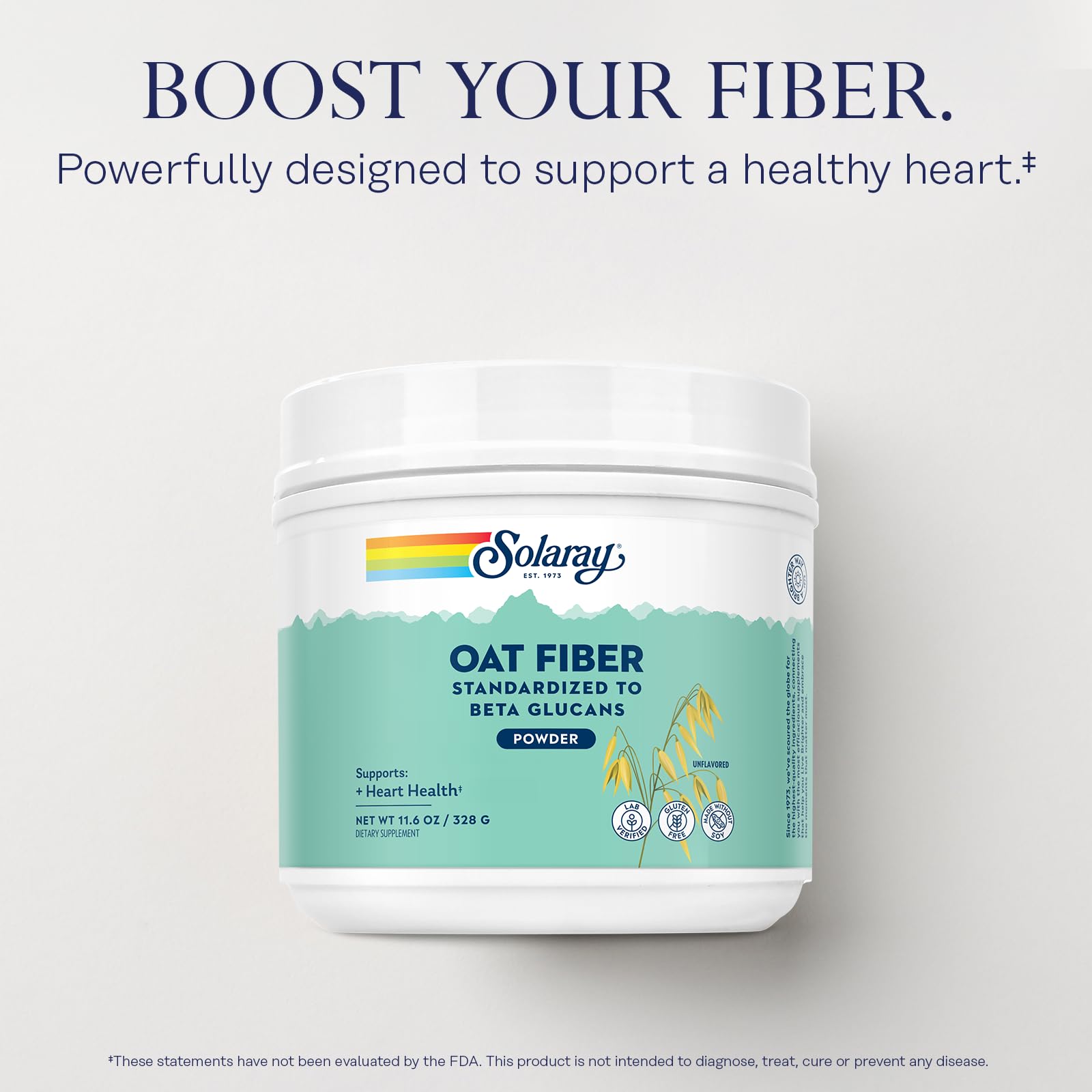 Foto 4 pulgar | Suplemento De Fibra Solaray Fibra De Avena 325 G Con Beta Glucanos - Venta Internacional.