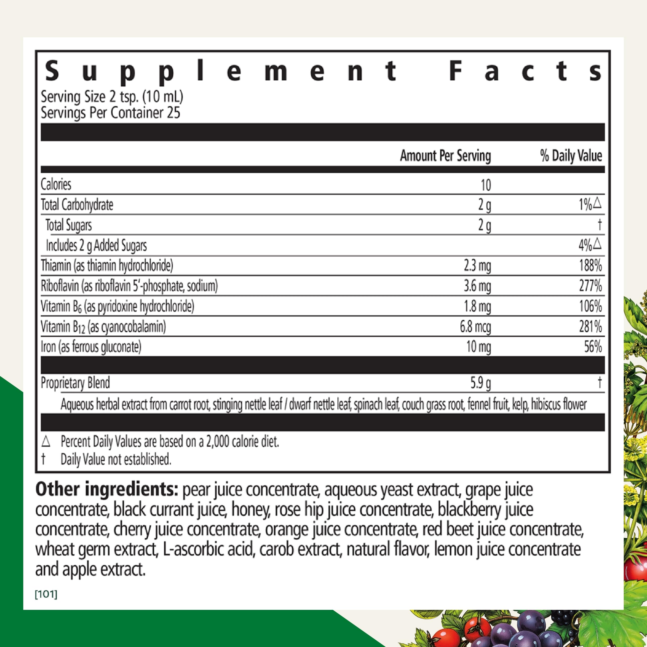 Foto 3 pulgar | Suplemento Floradix Iron & Herbs De 250 Ml Con Complejo De Vitamina C Y B - Venta Internacional.