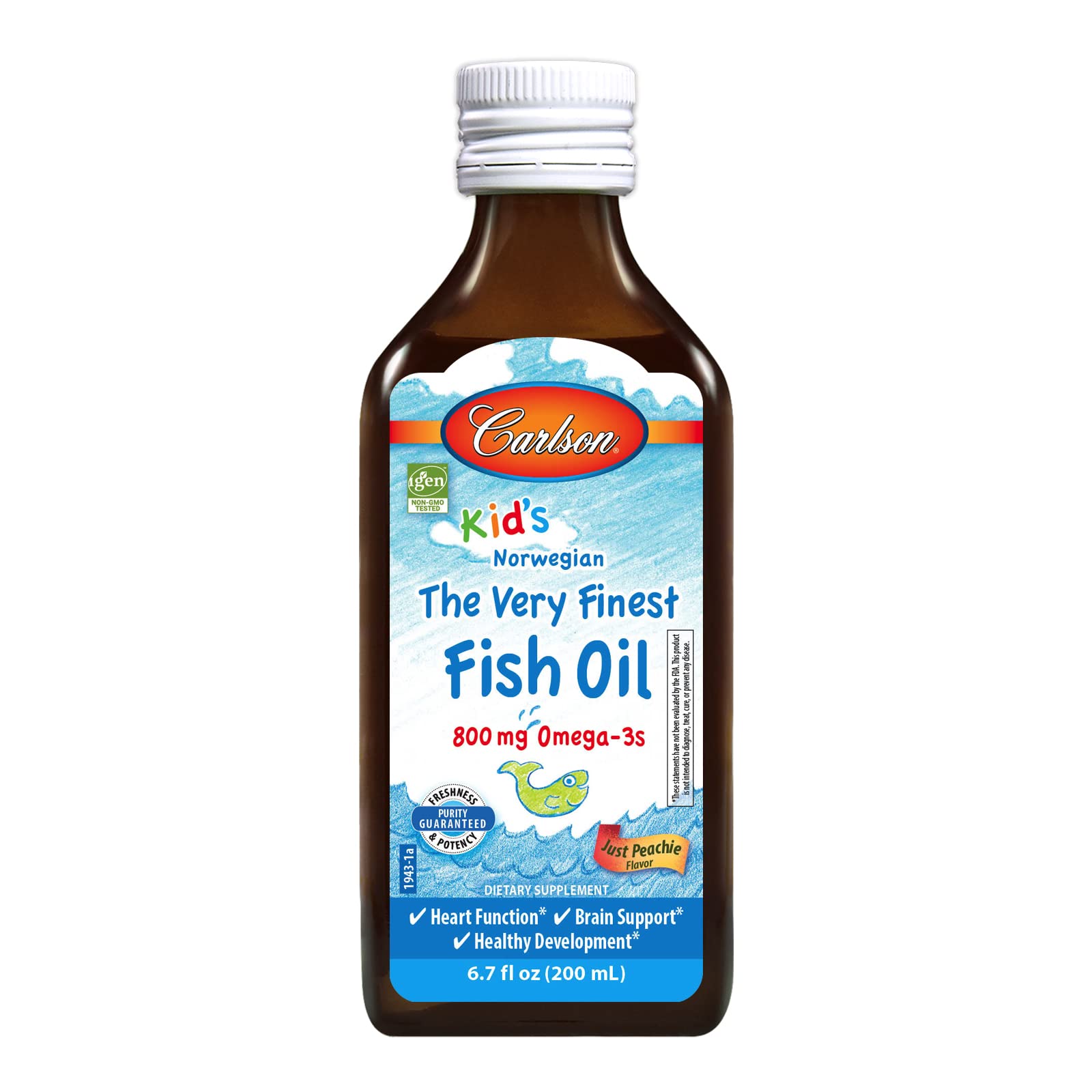 Foto 2 pulgar | Suplemento Carlson Kid's The Very Finest Fish Oil, 200 Ml - Venta Internacional.