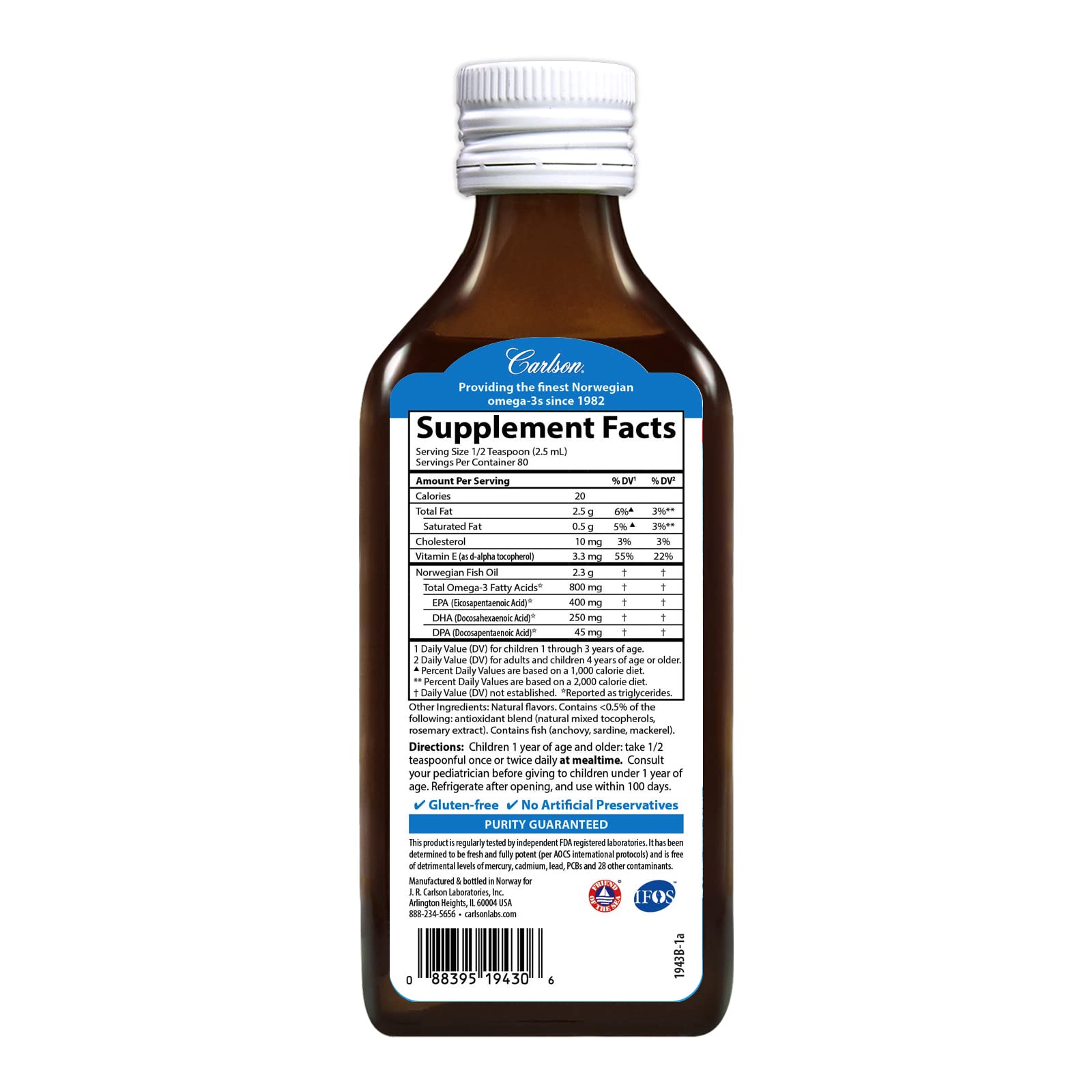 Foto 3 pulgar | Suplemento Carlson Kid's The Very Finest Fish Oil, 200 Ml - Venta Internacional.