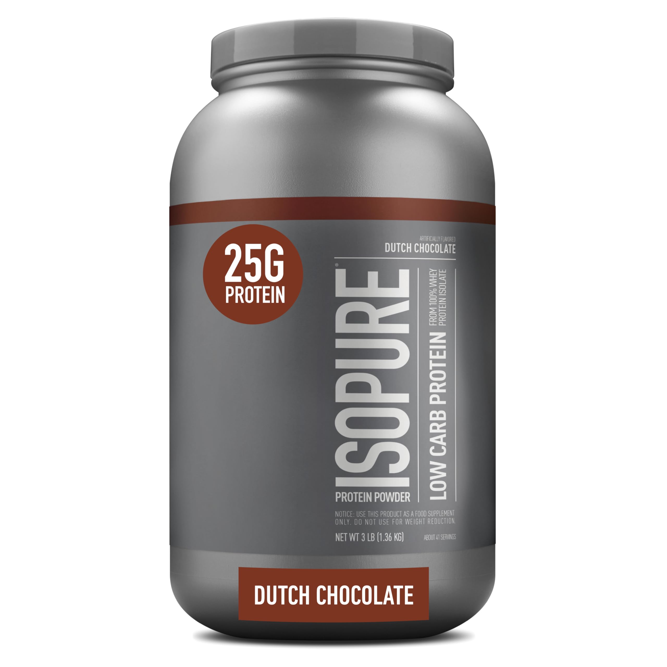 Foto 2 pulgar | Proteína En Polvo Isopure Dutch Chocolate, 1,36 Kg, 25 G De Proteína - Venta Internacional.
