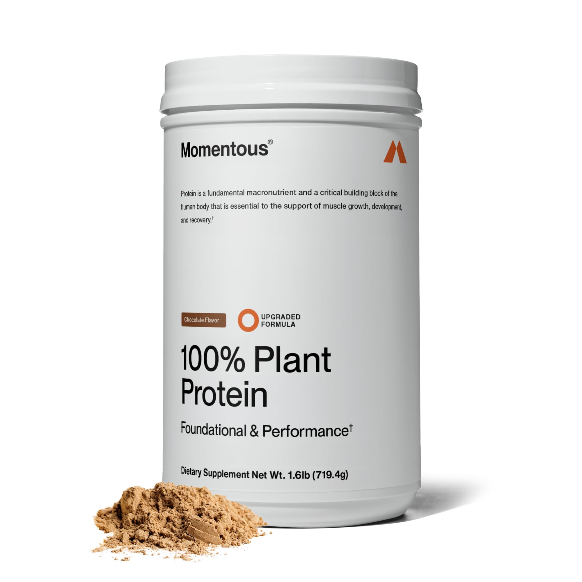 Foto 2 pulgar | Proteína En Polvo Momentous Vegan, 20 G, Chocolate Nsf A Base De Plantas - Venta Internacional.