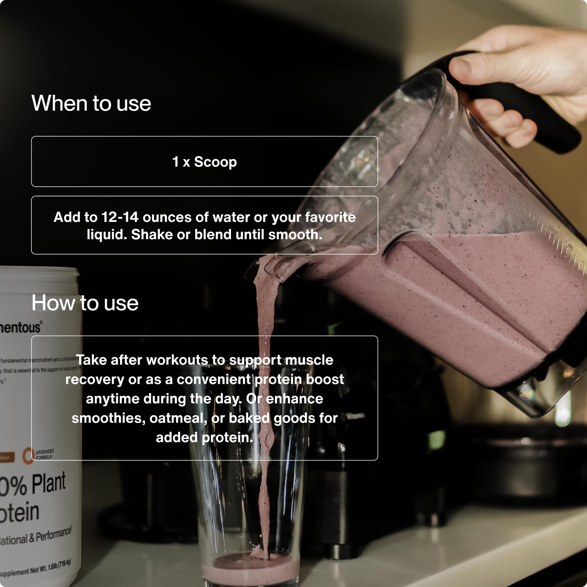 Foto 5 | Proteína En Polvo Momentous Vegan, 20 G, Chocolate Nsf A Base De Plantas - Venta Internacional.