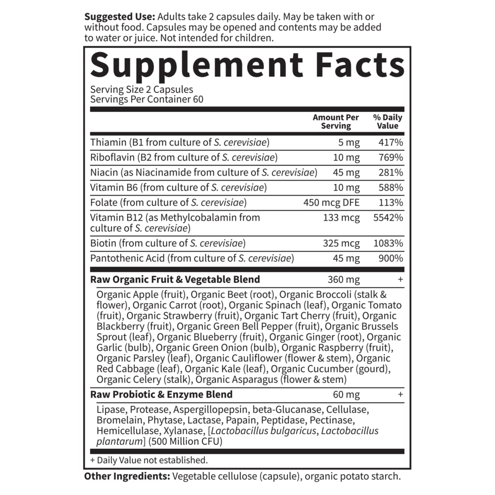 Foto 5 | Suplemento Garden Of Life Vitamin B Complex 120 Cápsulas - Venta Internacional.