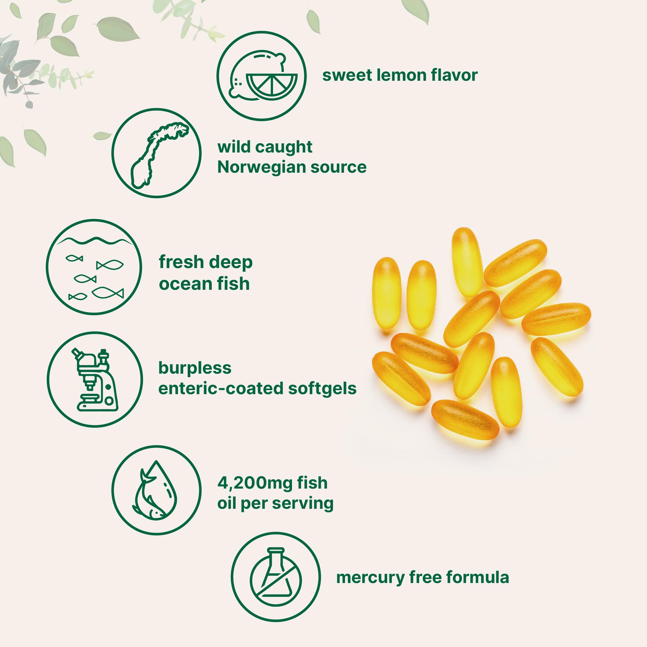 Foto 5 pulgar | Suplementos: Microingredientes: Aceite De Pescado Omega 3 De Triple Potencia - Venta Internacional.