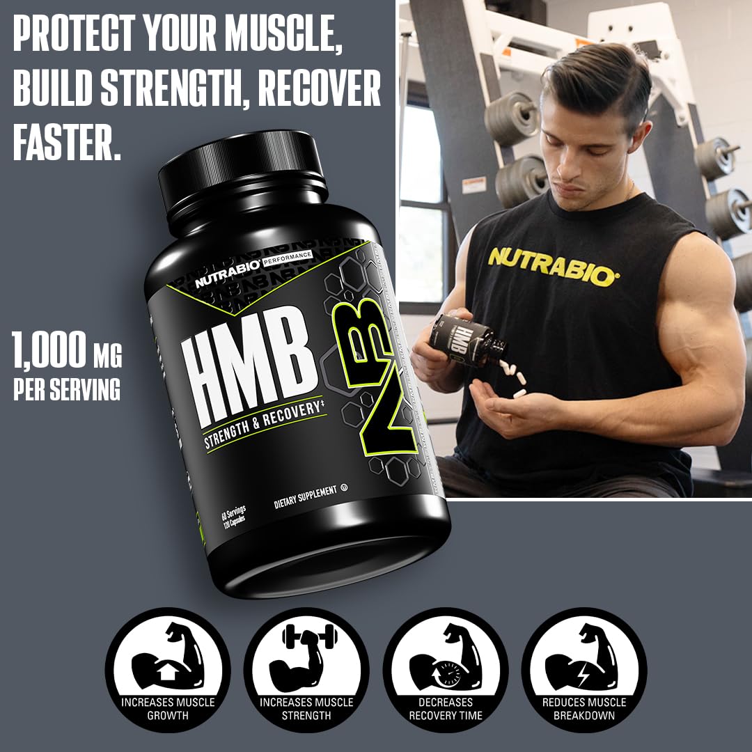 Foto 3 pulgar | Suplemento Nutrabio Hmb 1000 Mg 120 Cápsulas Para Hombres - Venta Internacional.