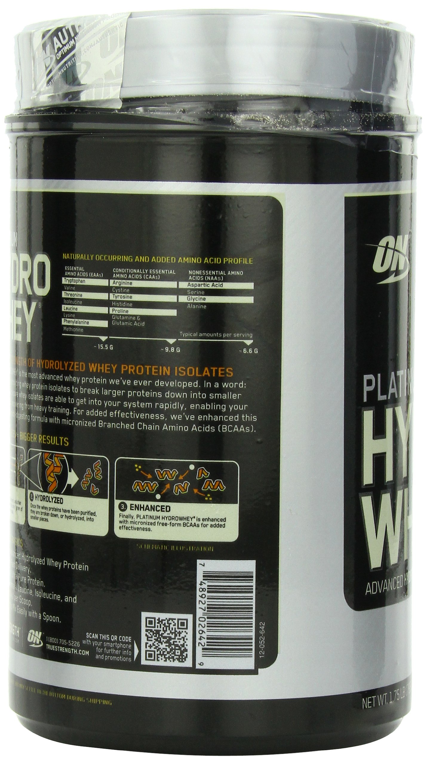 Foto 3 pulgar | Proteína En Polvo Optimum Nutrition Platinum Hydro Whey 800 G - Venta Internacional.