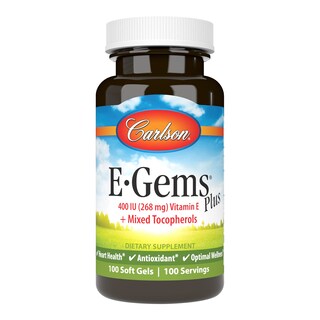 Foto 1 | Suplemento Carlson E-gems Plus 400 Ui (268 Mg) De Vitamina E 100 Cápsulas Blandas - Venta Internacional.