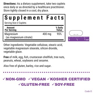 Foto 2 | Suplemento Citrato De Magnesio Bluebonnet Nutrition 400 Mg - Venta Internacional.
