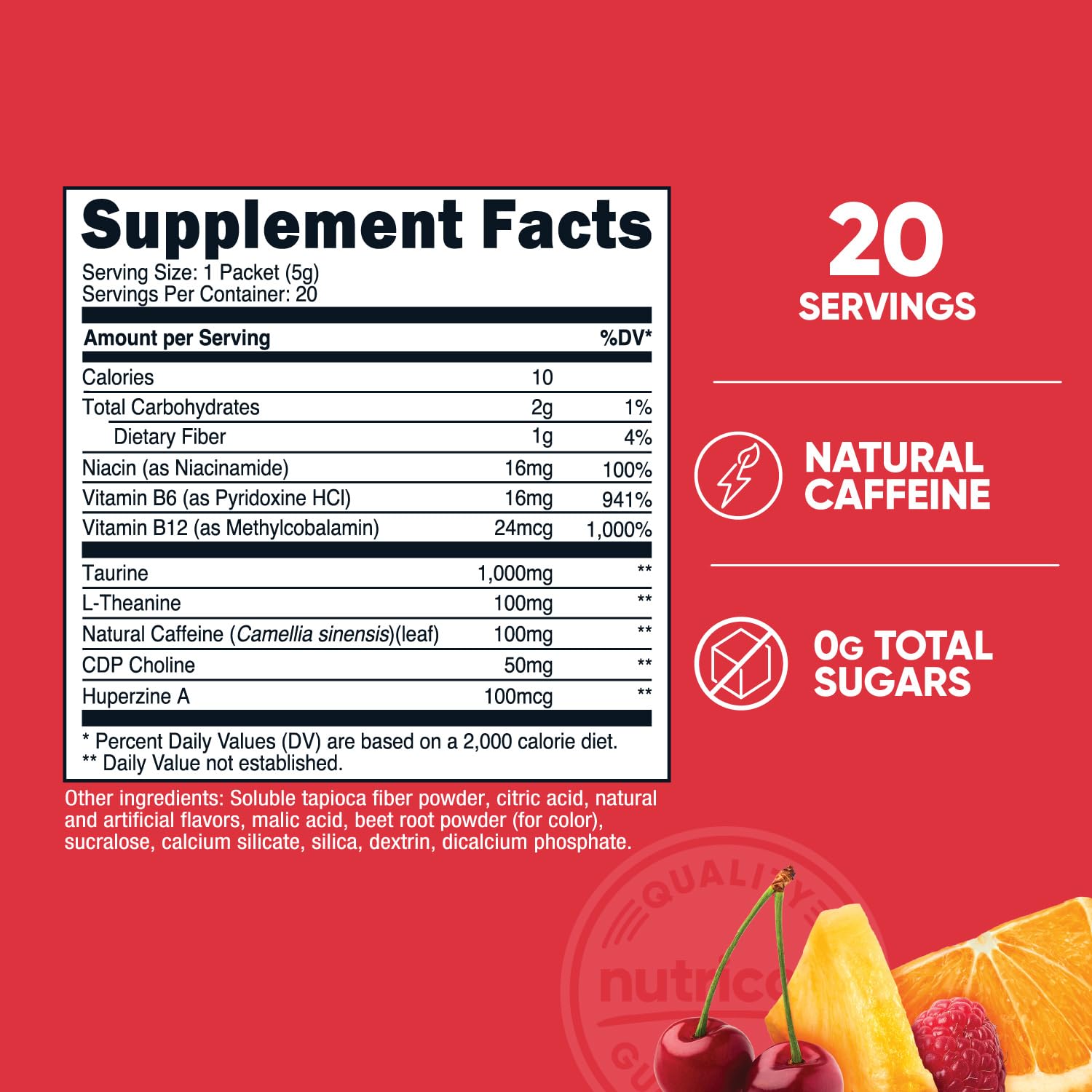 Foto 3 pulgar | Ponche Energético Nutricost Clean Fruit Punch, 20 Porciones - Venta Internacional.