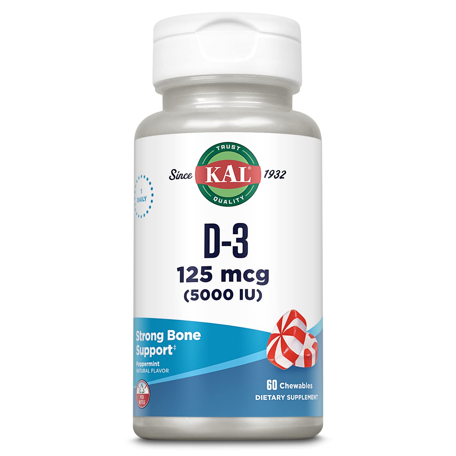 Foto 1 | Suplemento Kal De Vitamina D3, 5000 Ui, 125 Mcg, Masticables - Venta Internacional.