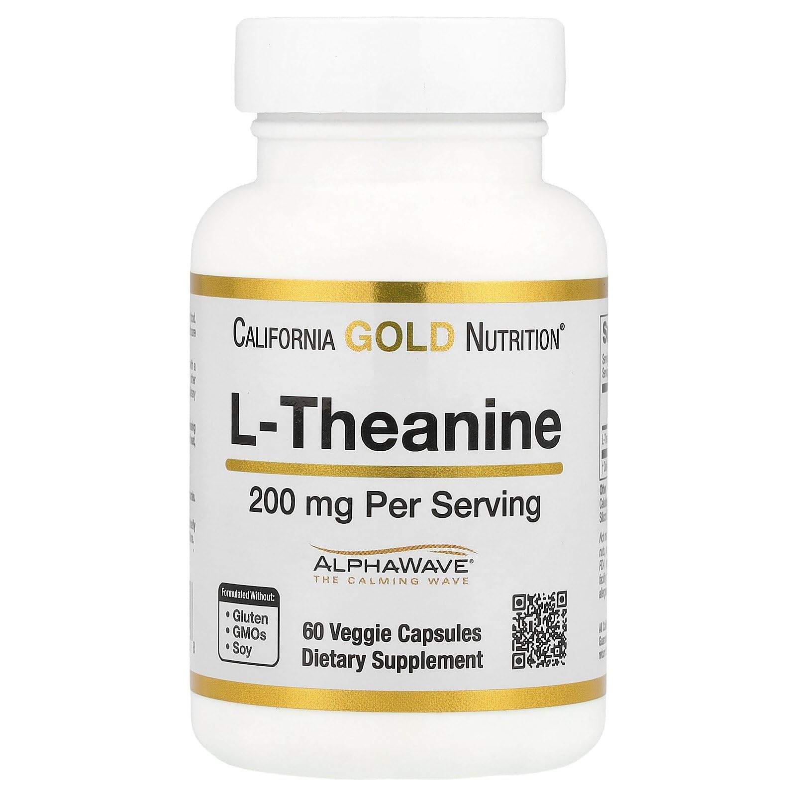Foto 2 pulgar | Suplemento California Gold Nutrition L-teanina 200 Mg 60 Cápsulas - Venta Internacional.