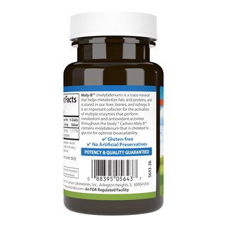 Foto 3 | Suplementos De Molibdeno Quelado Carlson Moly-b 300 Tabletas - Venta Internacional.