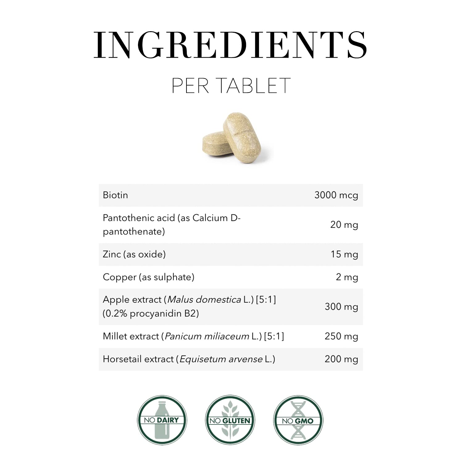 Foto 6 pulgar | Suplemento New Nordic Hair Volume Tablets 3000 Mcg De Biotina 90 Unidades - Venta Internacional.