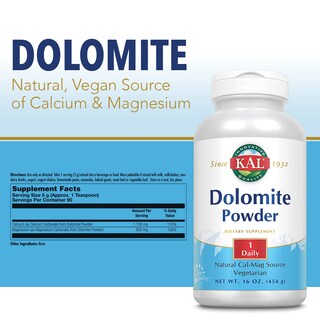 Foto 2 | Suplemento Kal Dolomite Powder, 454 G, Calcio Y Magnesio - Venta Internacional.