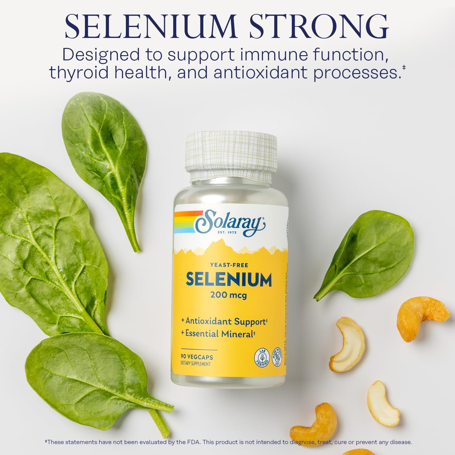 Foto 4 pulgar | Suplemento Solaray De Selenio Sin Levadura, 200 Mcg, 90 Cápsulas Vegetales - Venta Internacional.