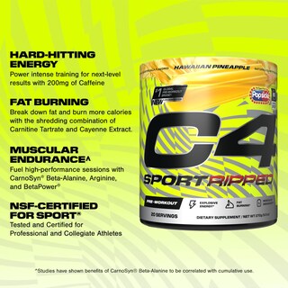 Foto 2 | Polvo Preentrenamiento Cellucor C4 Ripped Sport, 20 Porciones - Venta Internacional.