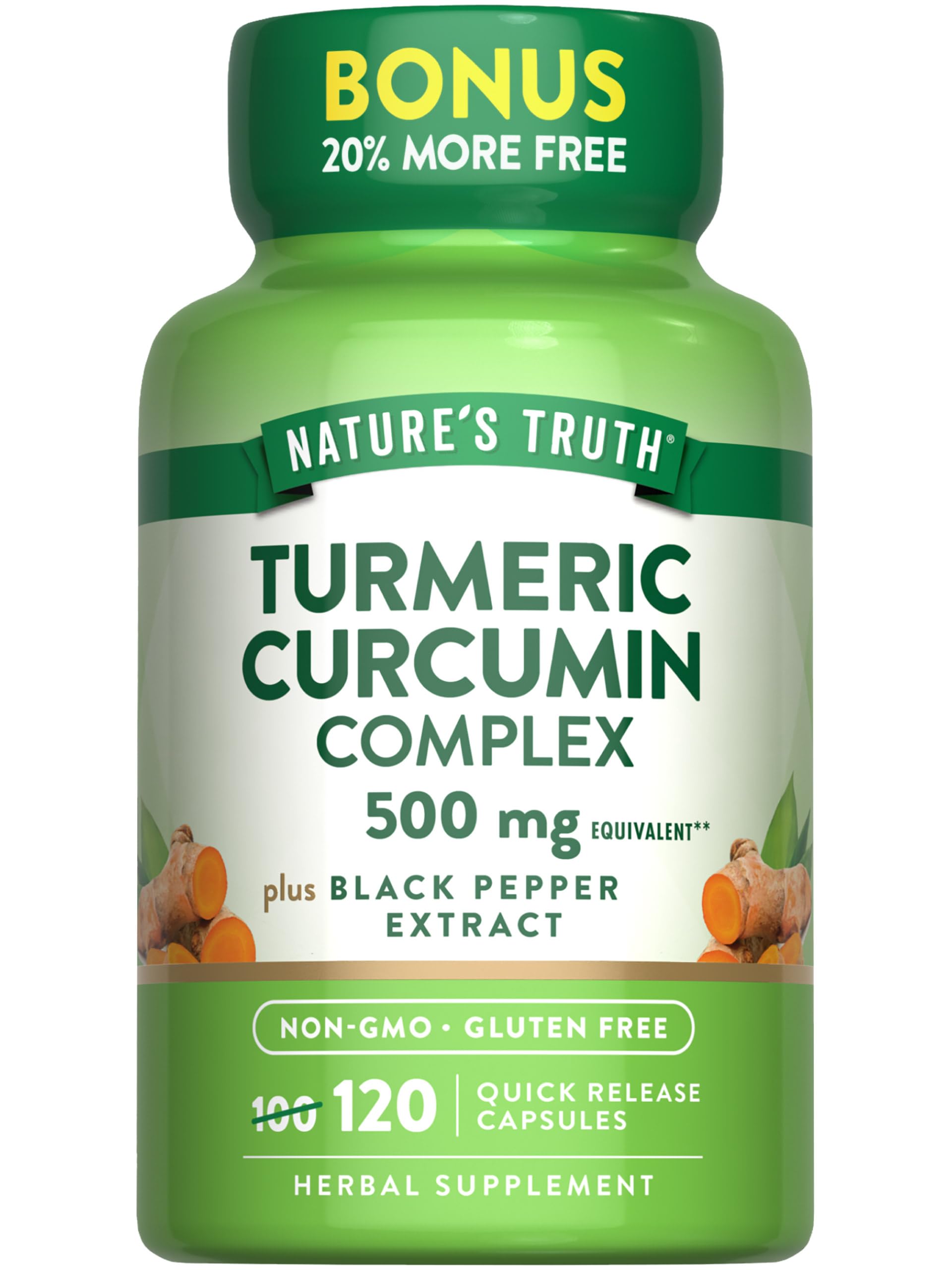 Foto 2 pulgar | Suplemento Nature's Truth, Cúrcuma Y Curcumina, 500 Mg, 120 Cápsulas - Venta Internacional.