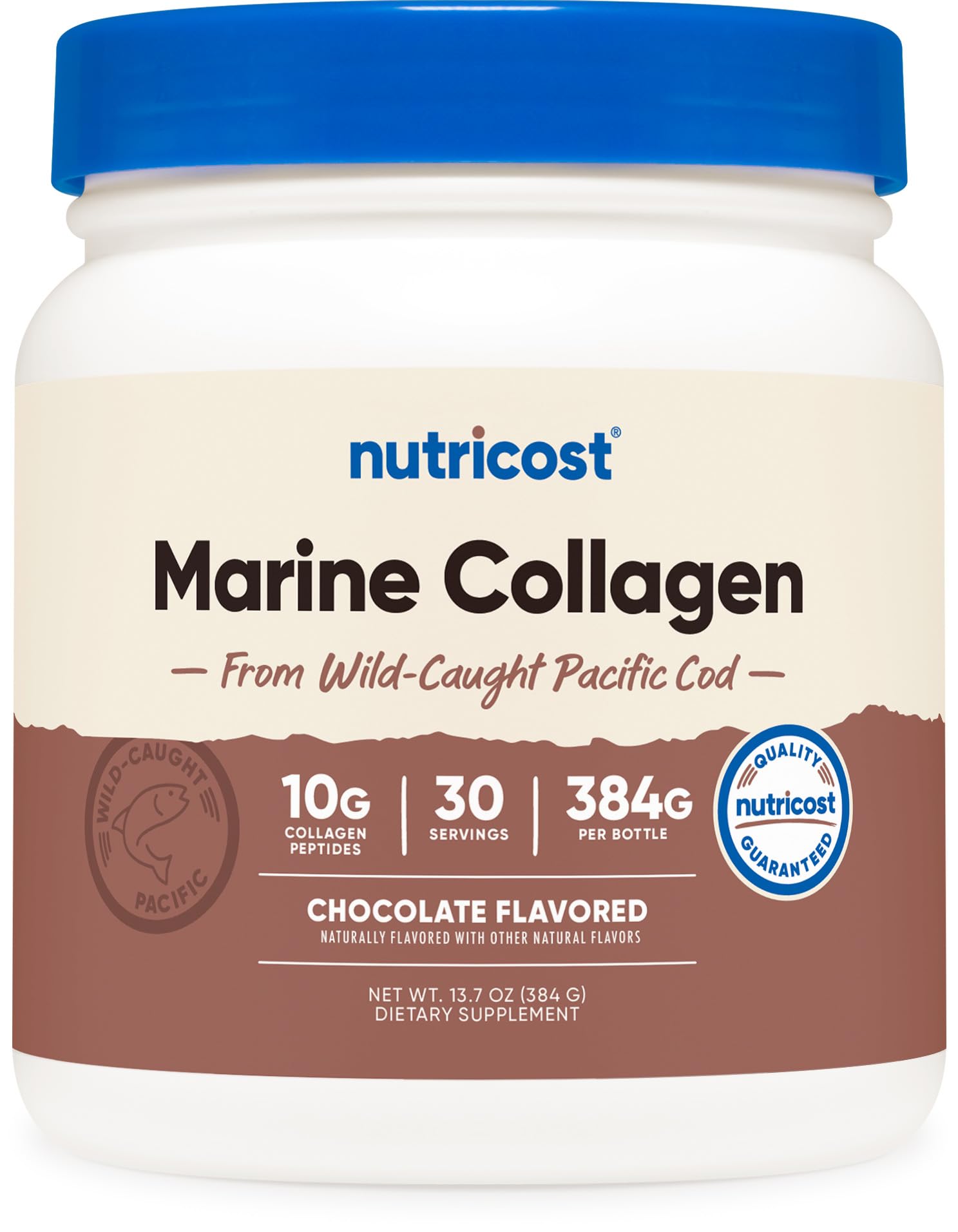 Foto 2 pulgar | Suplemento De Colágeno Marino Nutricost Con Sabor A Chocolate, 30 Porciones - Venta Internacional.