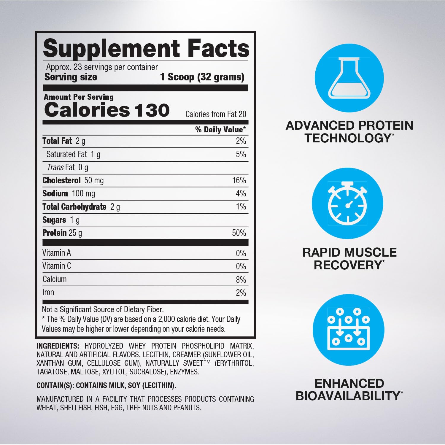 Foto 5 pulgar | Proteína De Suero En Polvo Bpi Sports Hydro Hd 25 G Protein Vanilla - Venta Internacional.