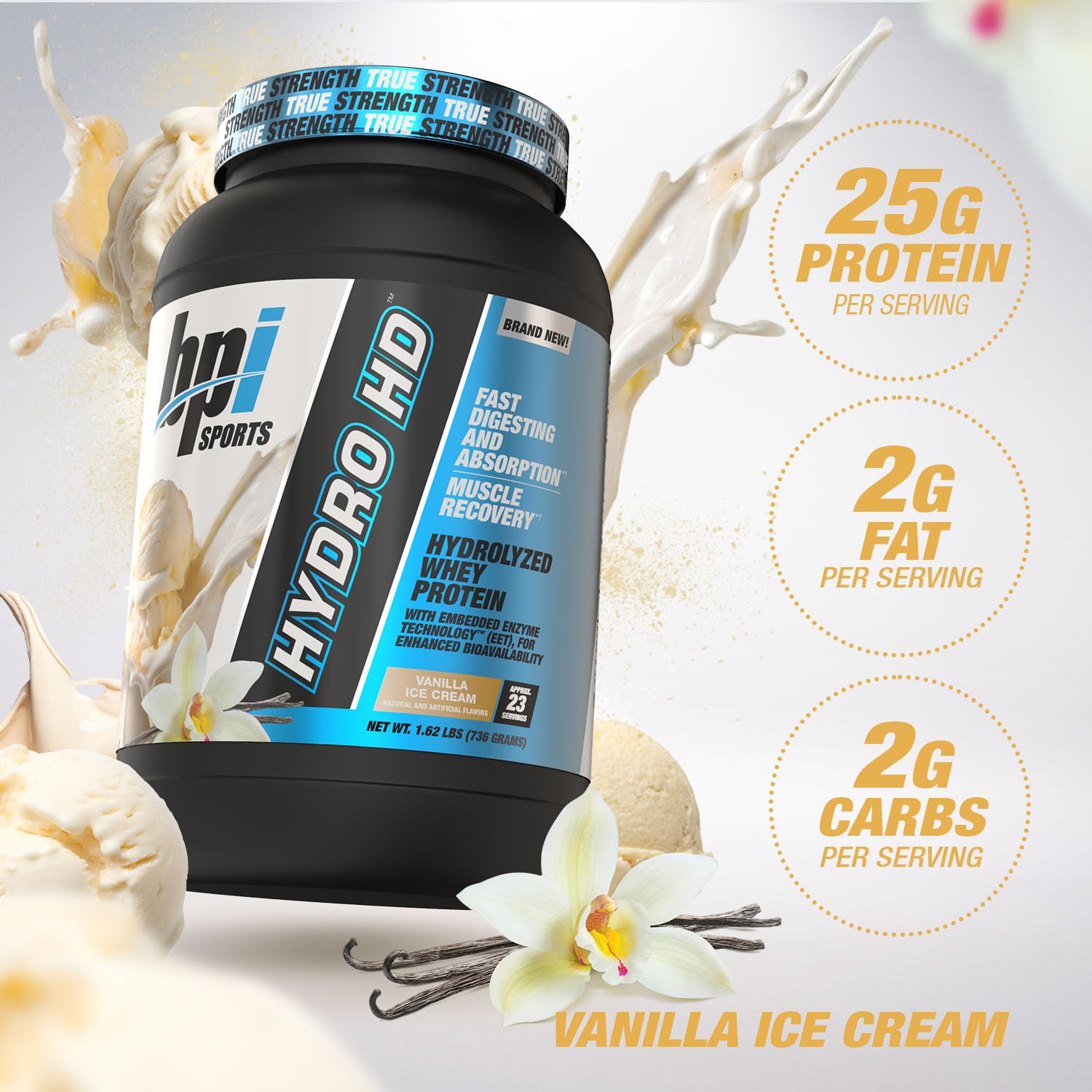 Foto 7 pulgar | Proteína De Suero En Polvo Bpi Sports Hydro Hd 25 G Protein Vanilla - Venta Internacional.