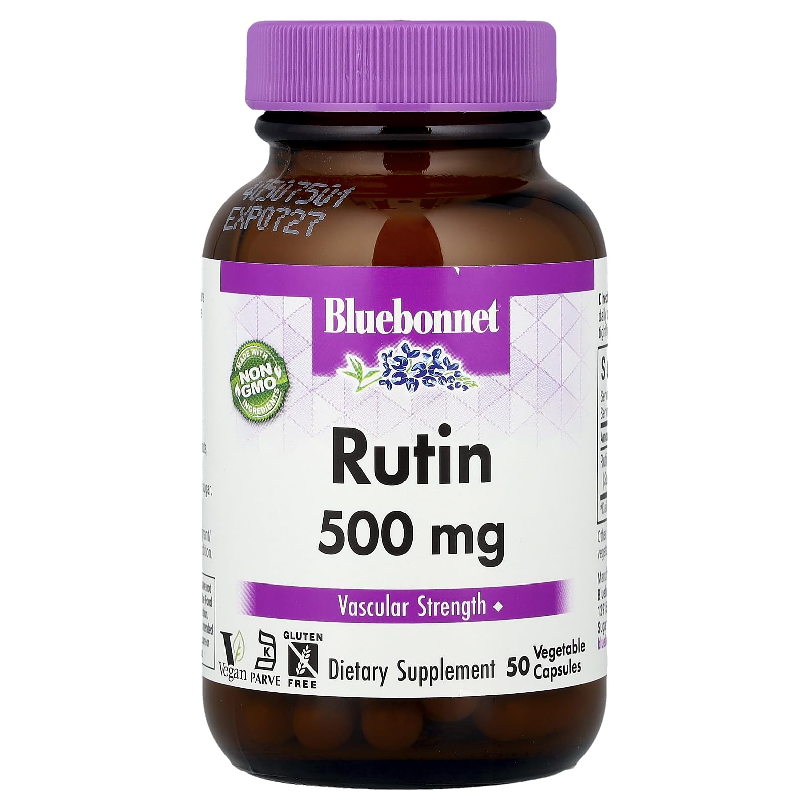 Foto 2 pulgar | Suplemento Bluebonnet Nutrition Rutin 500 Mg 50 Cápsulas - Venta Internacional.