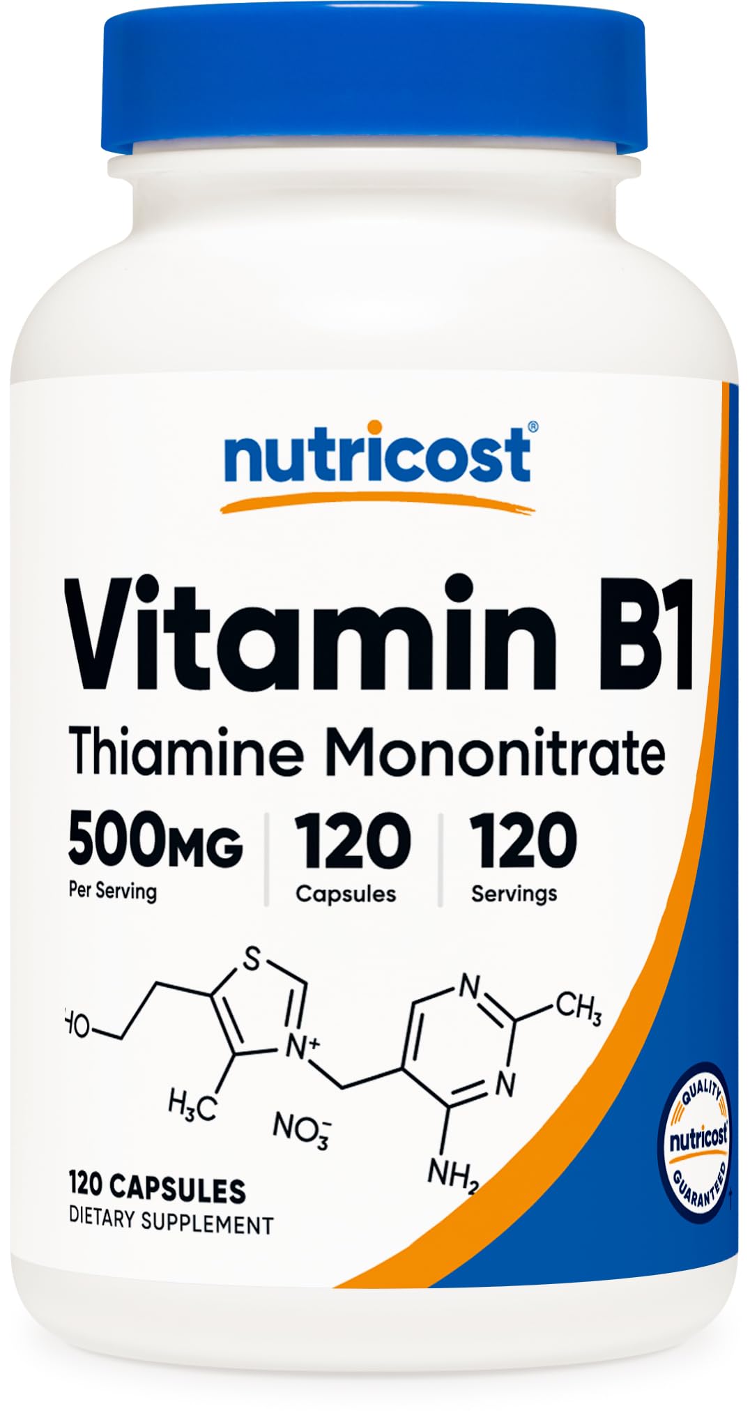 Foto 2 pulgar | Suplemento Nutricost De Vitamina B1 (tiamina) 500 Mg 120 Cápsulas - Venta Internacional.