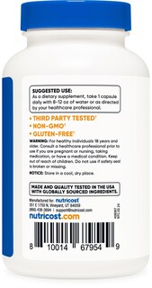 Foto 3 | Suplemento Nutricost De Vitamina B1 (tiamina) 500 Mg 120 Cápsulas - Venta Internacional.