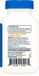 Foto 4 | Suplemento Nutricost Pqq (pirroloquinolina Quinona) 20 Mg 60 Cápsulas - Venta Internacional.