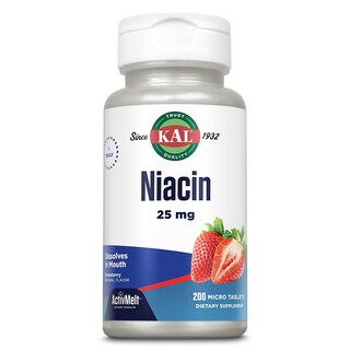 Foto 1 | Suplemento Kal De Niacina, 25 Mg, Tabletas, Sabor A Fresa, 200 Unidades - Venta Internacional.