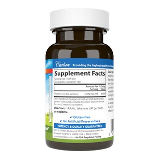 Foto 2 | Suplemento Carlson Super Beta Caroteno 15 Mg (25,000 Ui) - Venta Internacional.