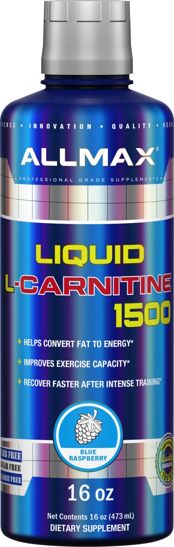 Suplemento Allmax Nutrition, L-carnitina 1500, Frambuesa Azul, 473 Ml - Venta Internacional.