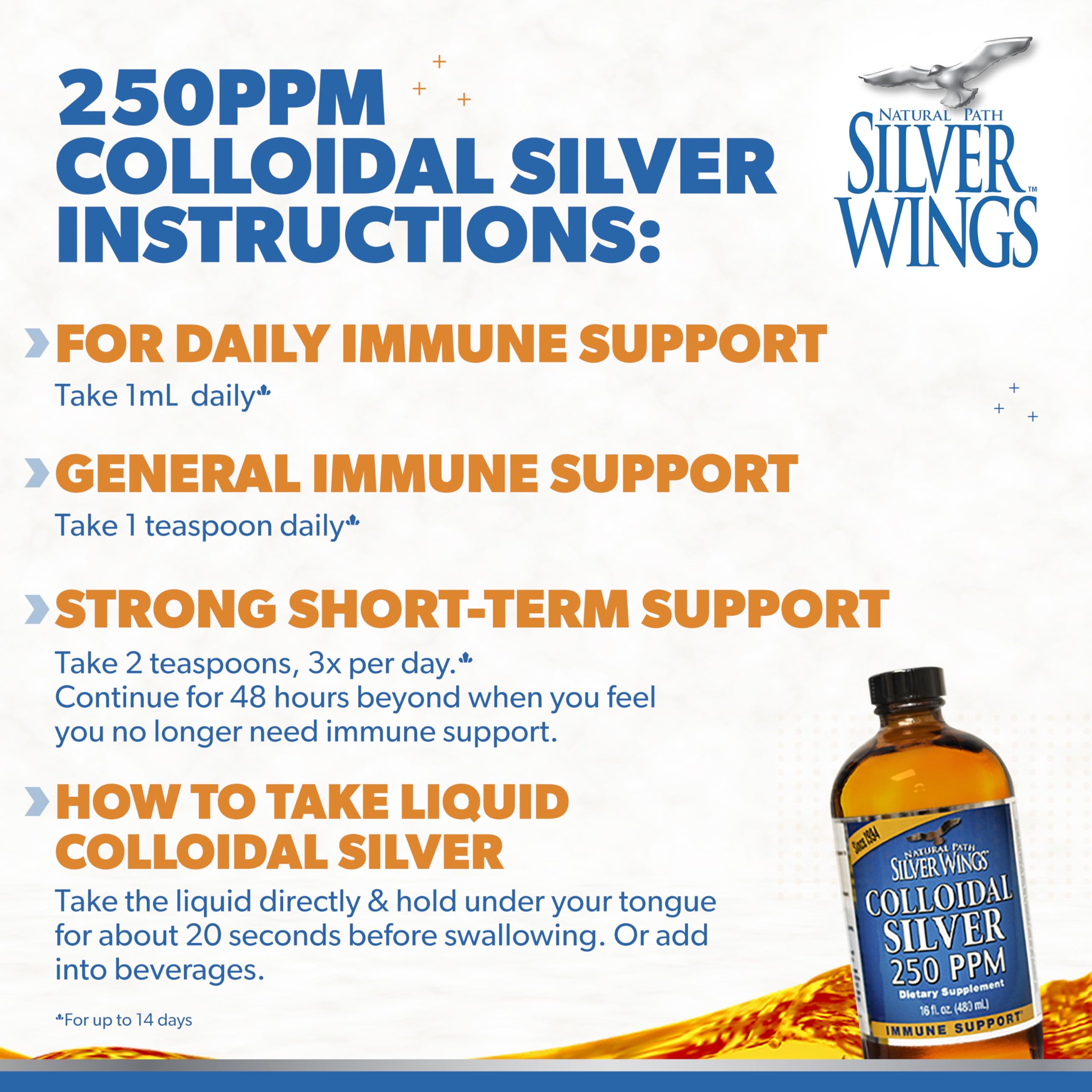 Foto 5 pulgar | Suplemento De Plata Coloidal Natural Path Silver Wings, 250 Ppm - Venta Internacional.
