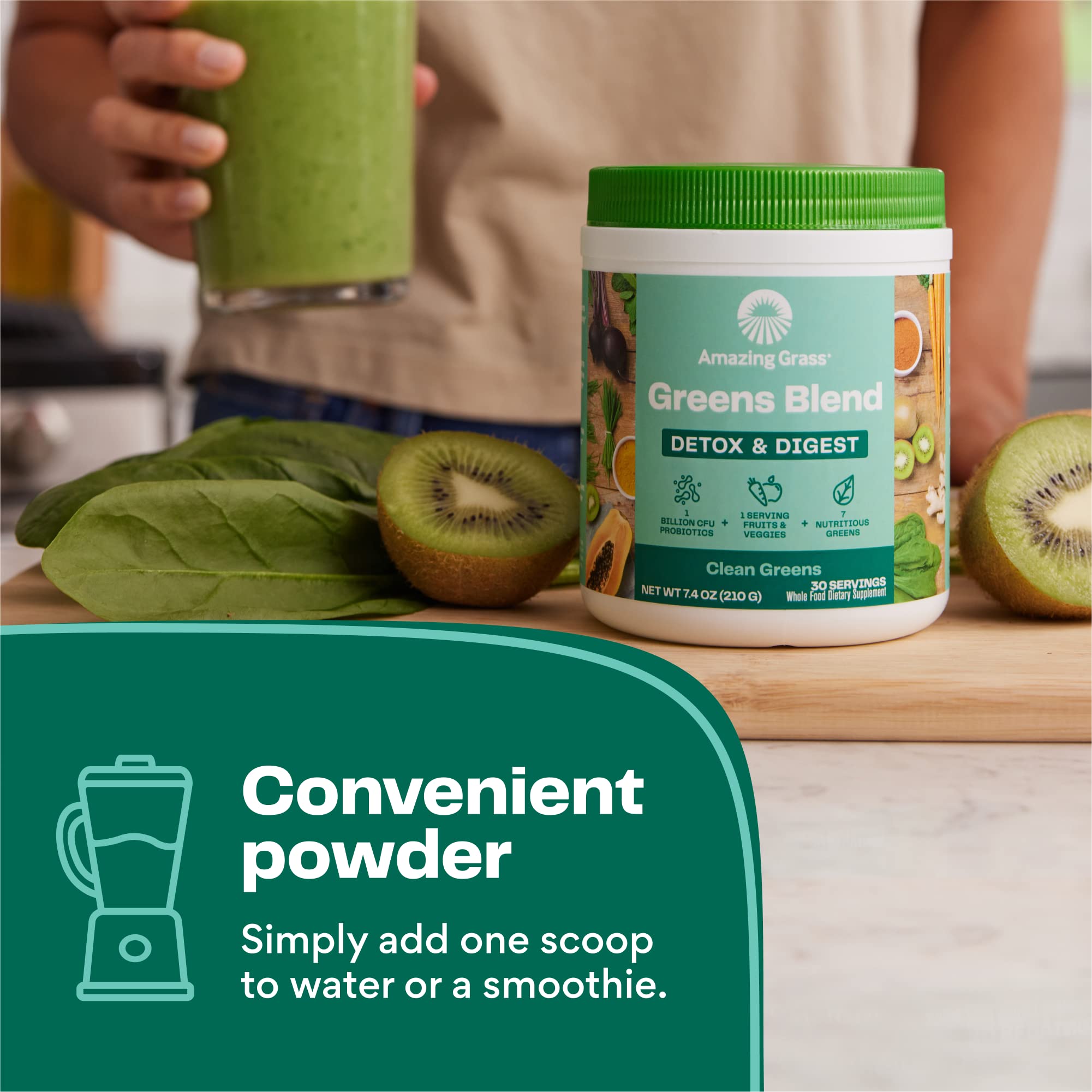 Foto 6 pulgar | Suplemento Amazing Grass Greens Superfood Detox & Digest - Venta Internacional.