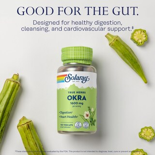 Foto 3 | Suplemento Solaray Okra Fruit 1600 Mg De Fibra Soluble, 100 Cápsulas Vegetales - Venta Internacional.