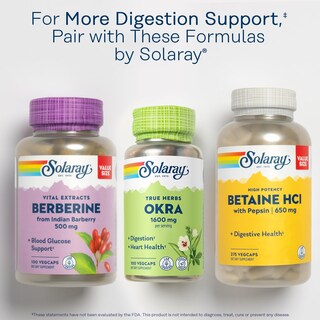Foto 6 | Suplemento Solaray Okra Fruit 1600 Mg De Fibra Soluble, 100 Cápsulas Vegetales - Venta Internacional.