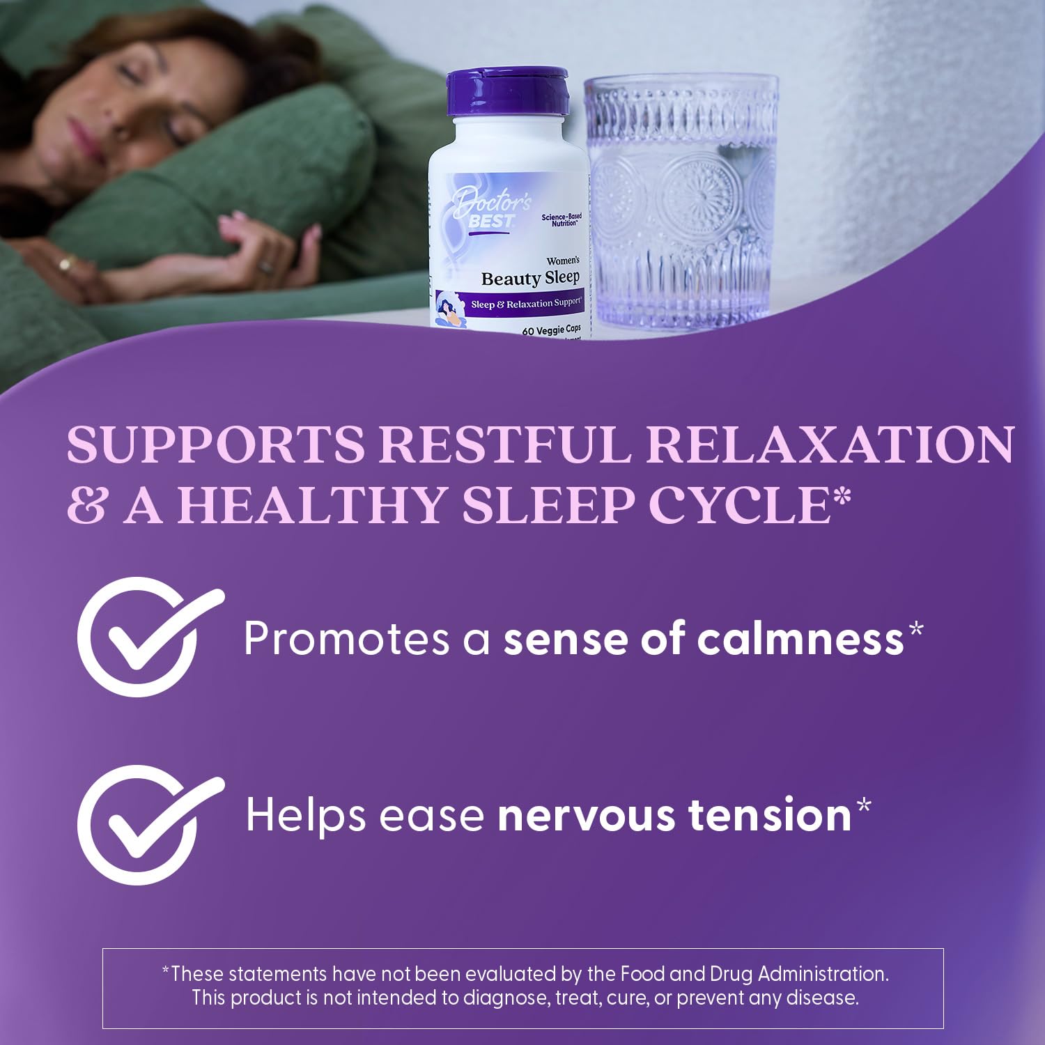 Foto 3 pulgar | Suplemento Doctor's Best Womens Beauty Sleep 60 Cápsulas - Venta Internacional.
