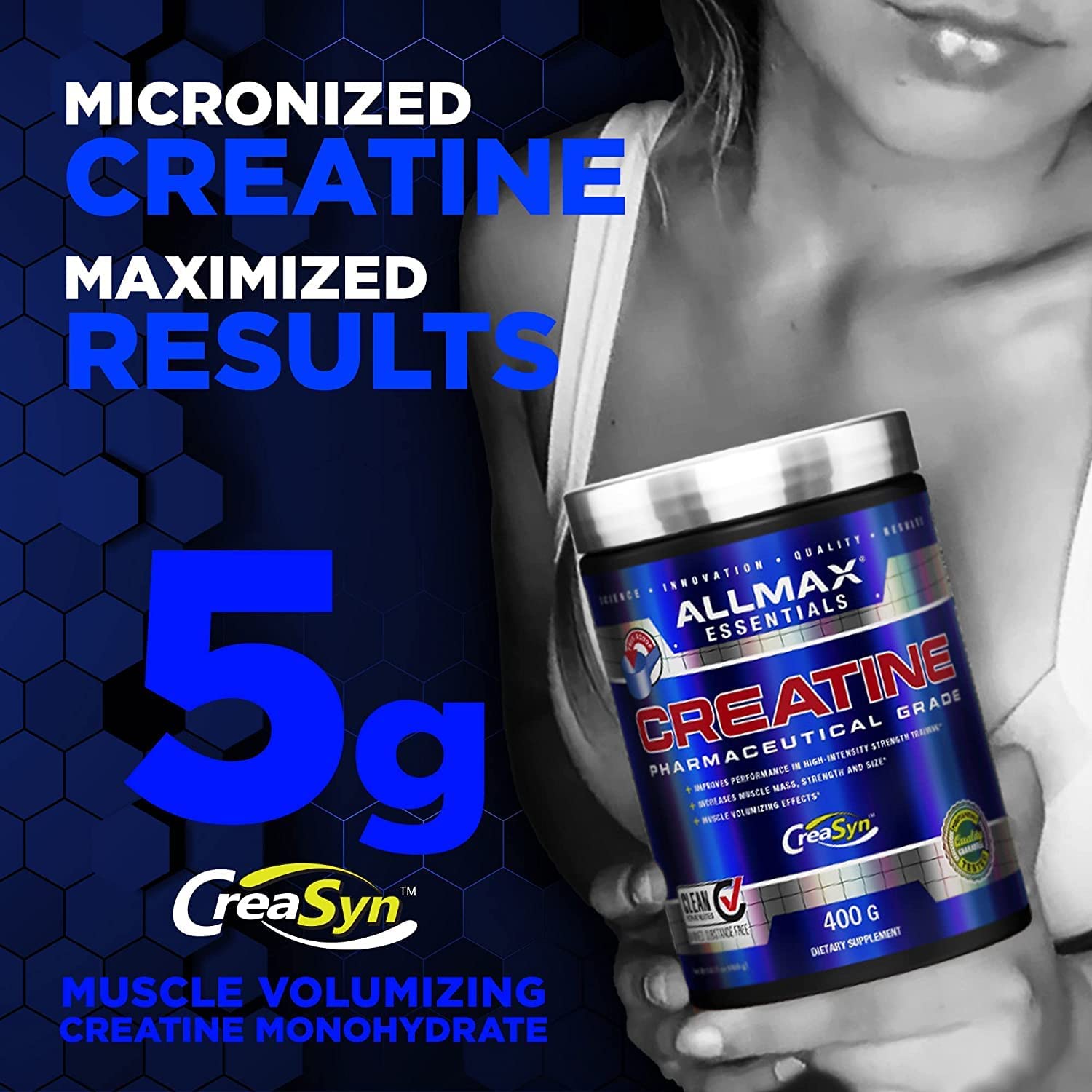 Foto 4 pulgar | Suplemento Allmax Essentials Creatine 400 G En Polvo Vegano - Venta Internacional.