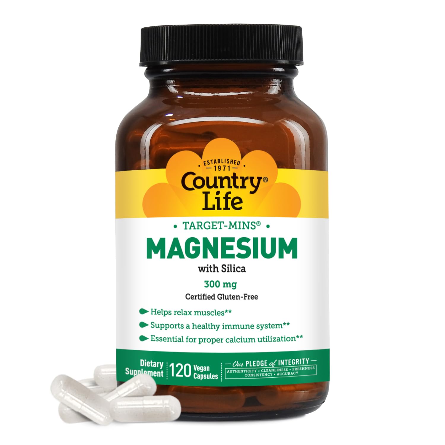 Foto 2 pulgar | Suplemento Country Life Target-mins Magnesio 300 Mg 120 Cápsulas - Venta Internacional.
