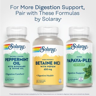 Foto 6 | Suplemento Solaray Betaína Hcl Con Pepsina 250 Cápsulas Vegetales - Venta Internacional.