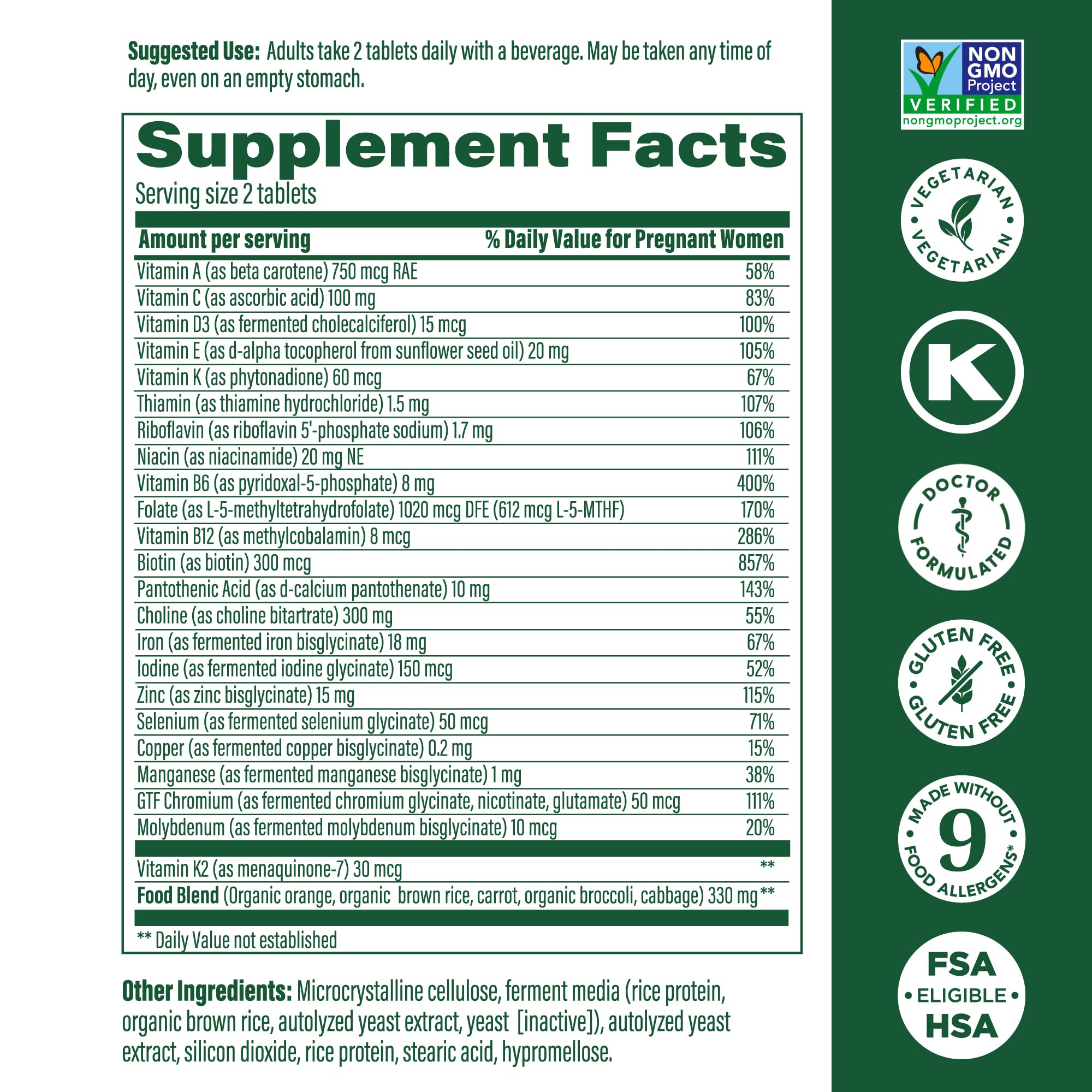 Foto 4 pulgar | Multivitaminas Prenatales Megafood Baby & Me 2 120 Comprimidos - Venta Internacional.