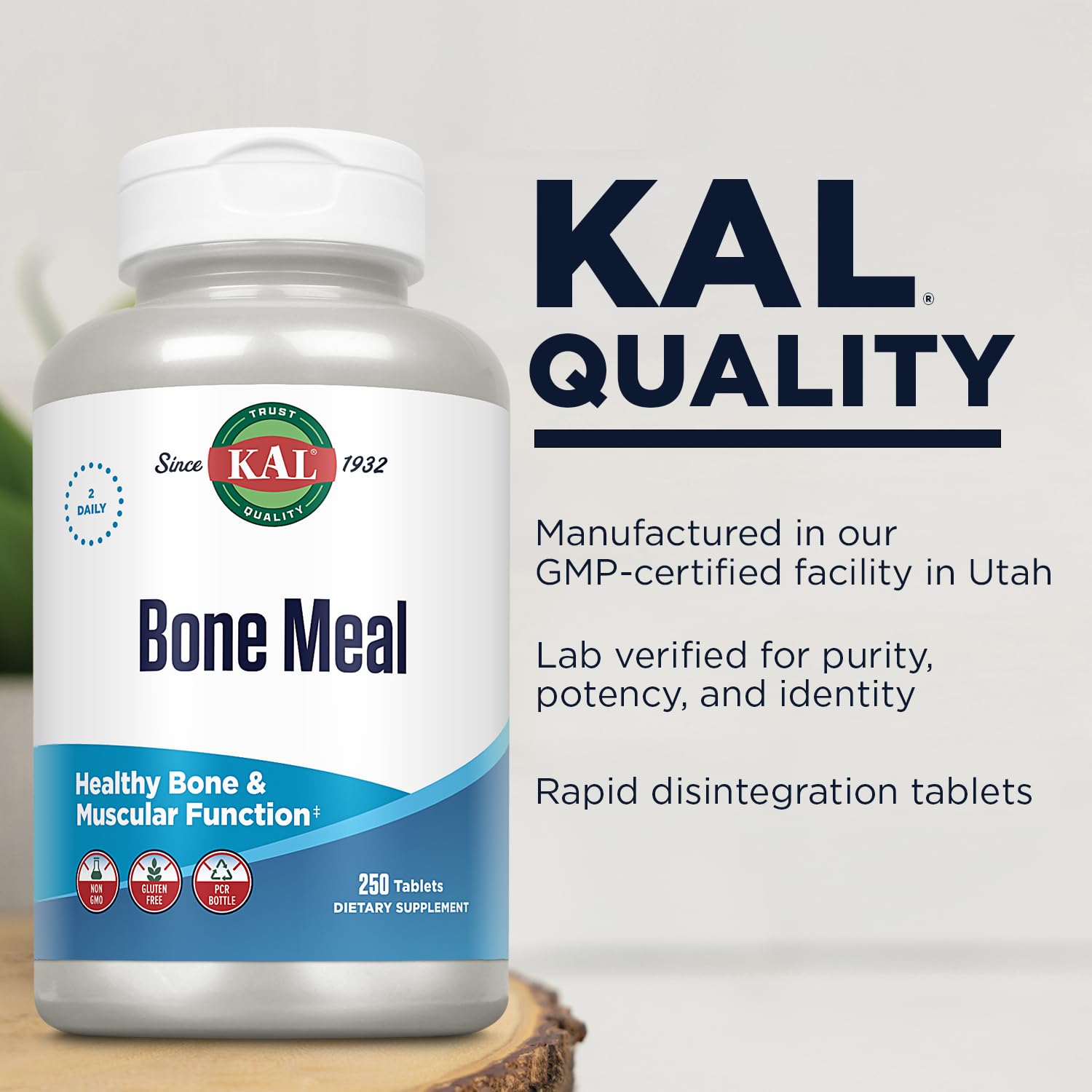Foto 5 | Suplemento De Calcio Kal Bone Meal Tablets 250 Unidades - Venta Internacional.
