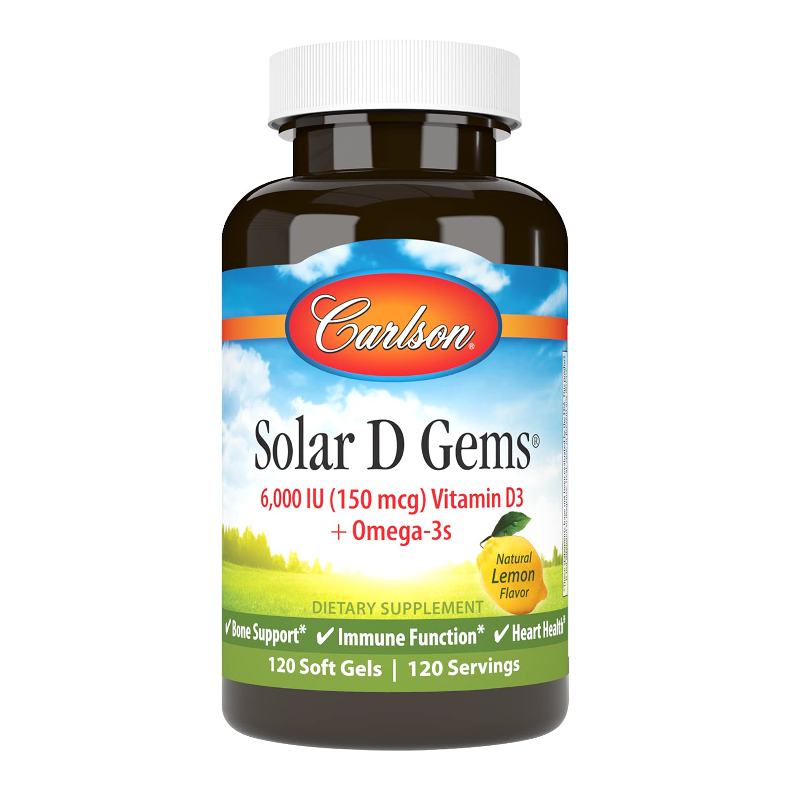 Foto 2 pulgar | Suplemento Carlson Solar D Gems Con Vitamina D3, 6000 Ui, 120 Cápsulas Blandas - Venta Internacional.