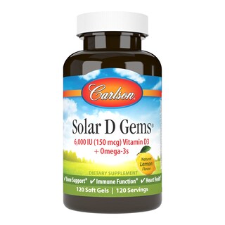 Foto 1 | Suplemento Carlson Solar D Gems Con Vitamina D3, 6000 Ui, 120 Cápsulas Blandas - Venta Internacional.