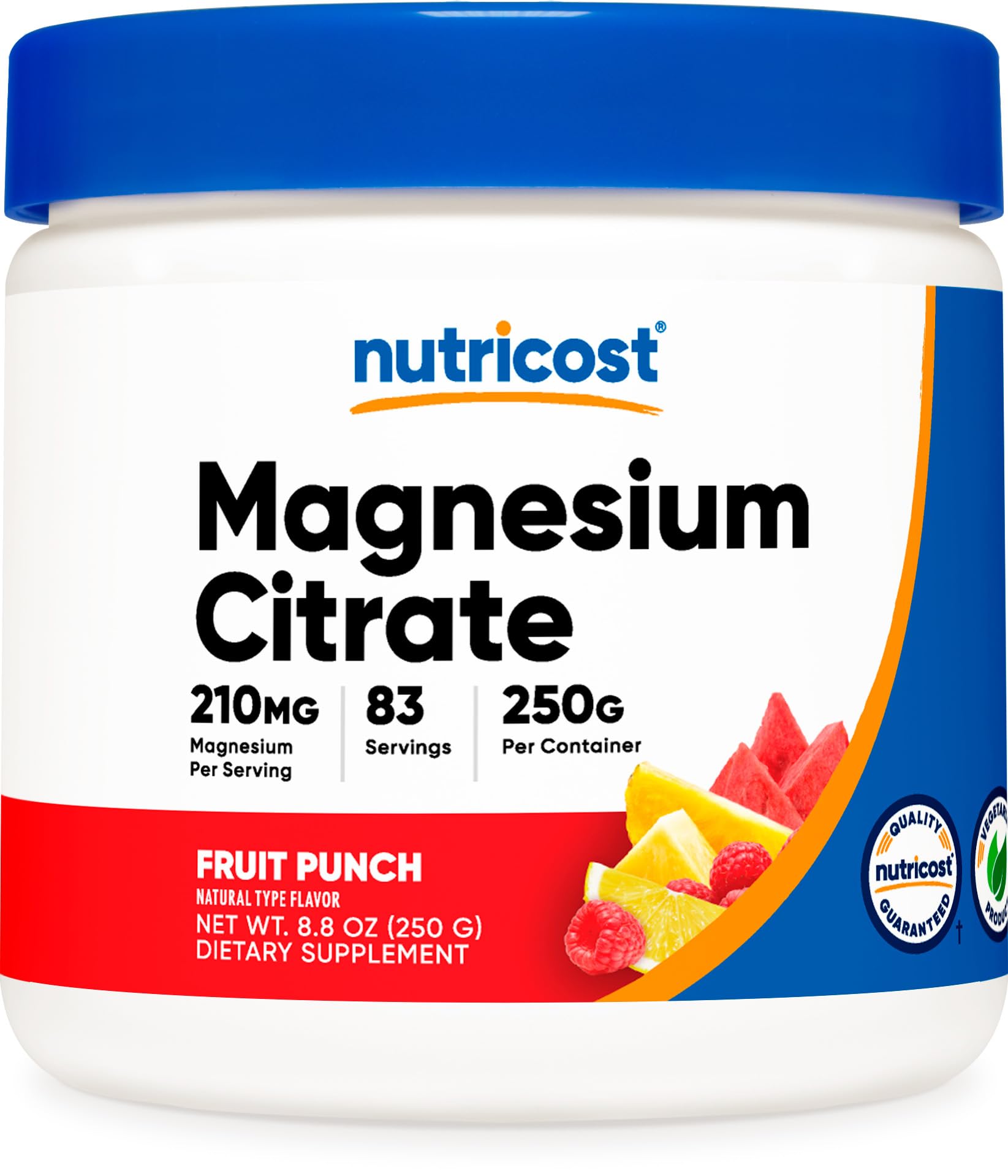 Foto 2 pulgar | Citrato De Magnesio En Polvo Nutricost Fruit Punch 250 G - Venta Internacional.
