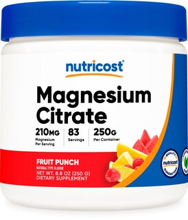 Foto 1 | Citrato De Magnesio En Polvo Nutricost Fruit Punch 250 G - Venta Internacional.
