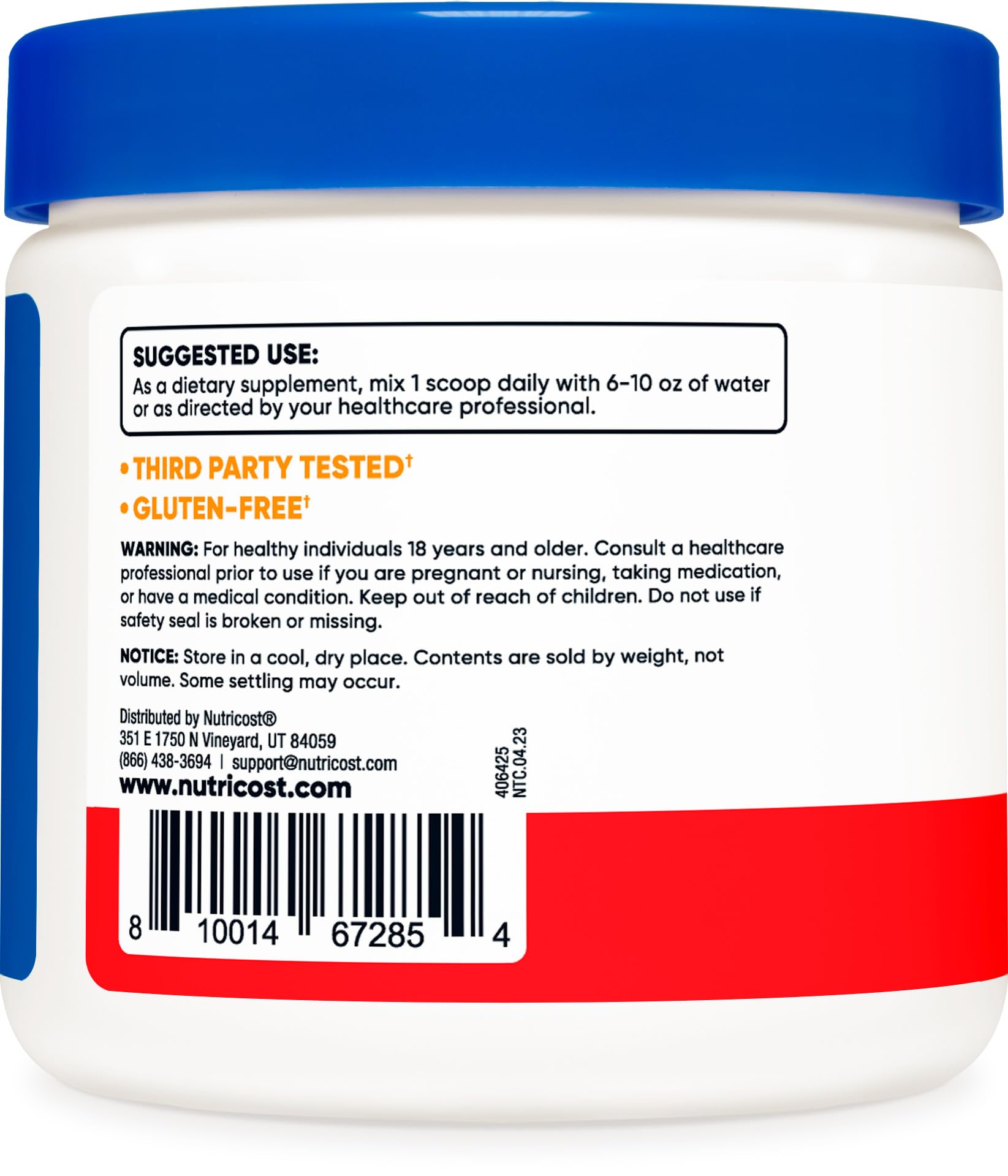 Foto 5 pulgar | Citrato De Magnesio En Polvo Nutricost Fruit Punch 250 G - Venta Internacional.